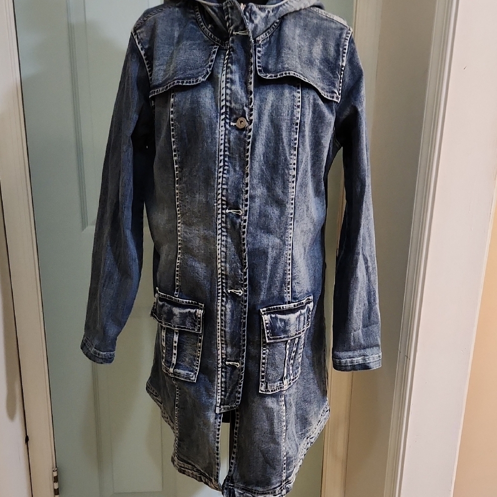 Ethyl Denim Hooded Women's Jacket